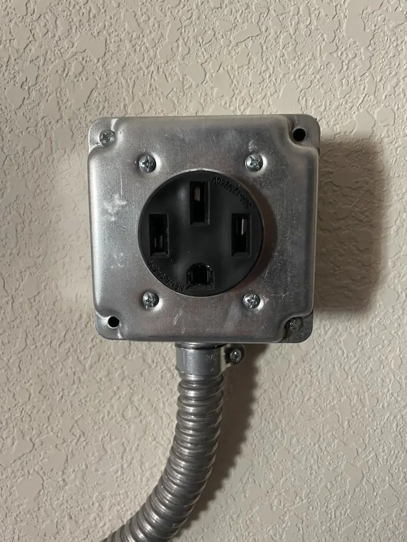 NEMA 14-50 outlet installed for Smart Home Electrical in International Falls